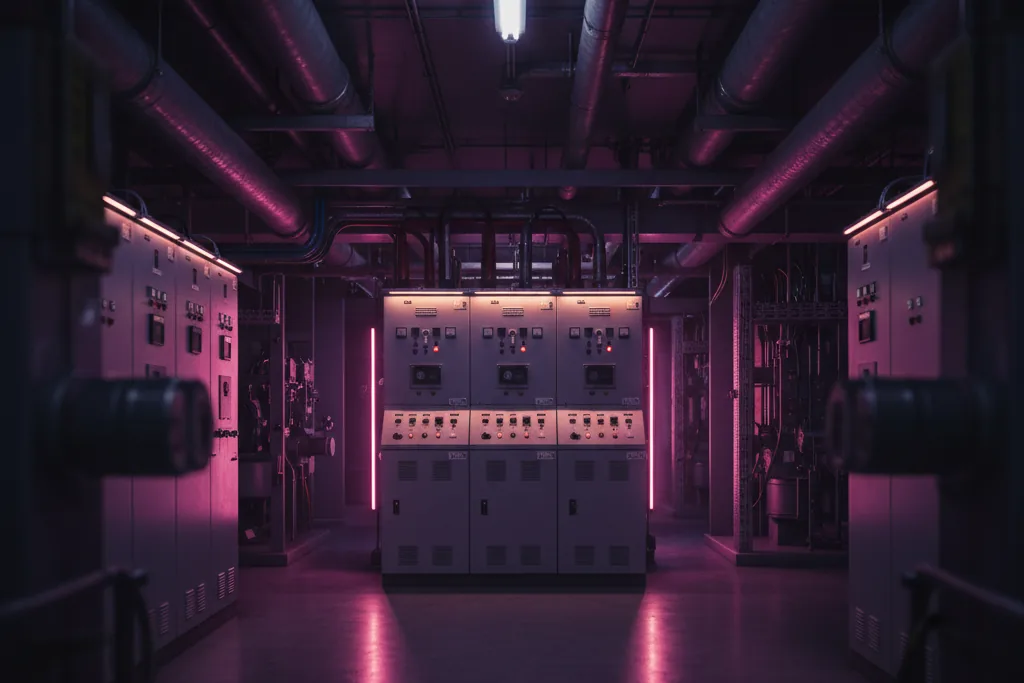 Locale tecnico con quadri elettrici e impianti