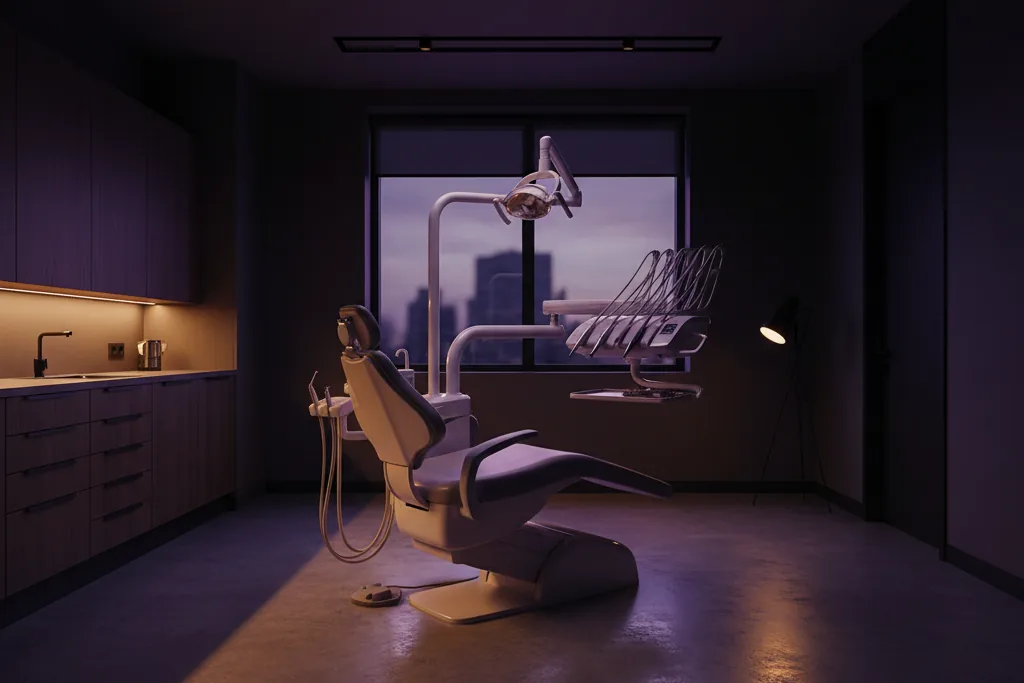 Riunito odontoiatrico in uno studio dentistico